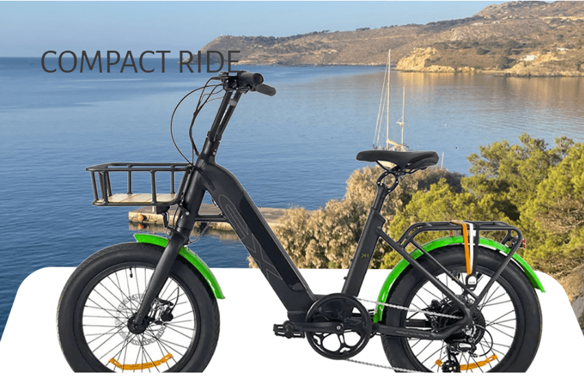 Compact e-bike — με φόντο τη θάλασσα της Λέρου