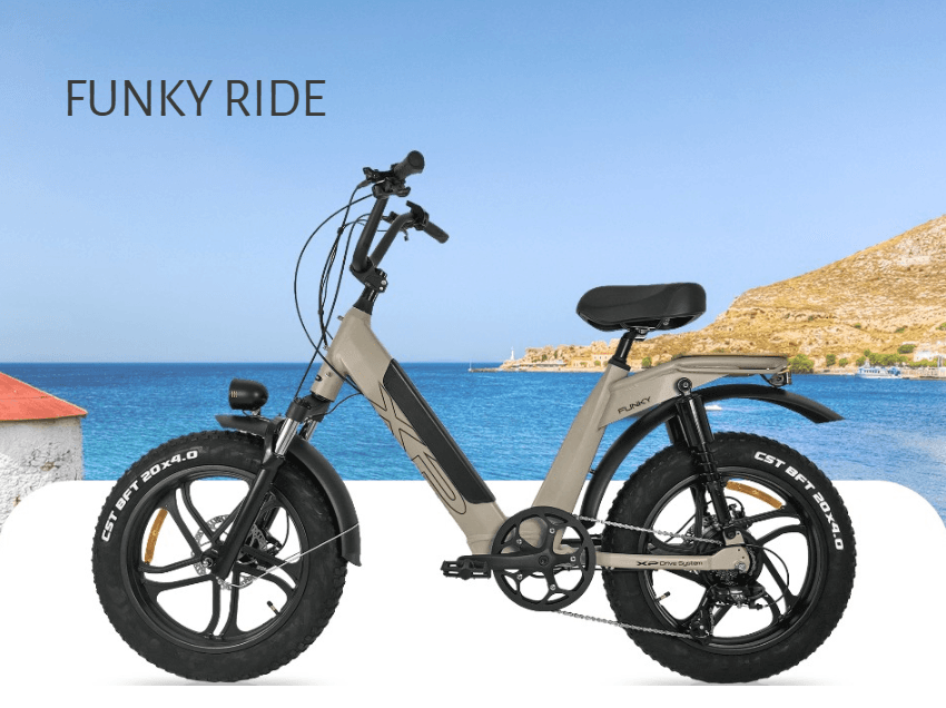 Funky e-bike — με φόντο τη θάλασσα της Λέρου